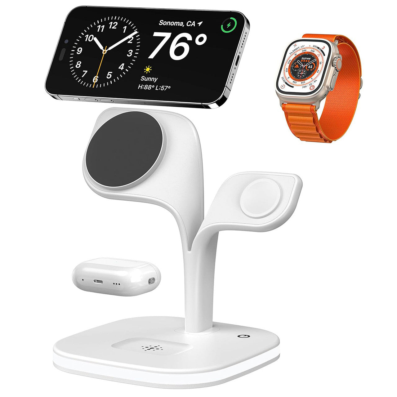 Trexonic 5 in 1 Fast Wireless Charging Station in White-0