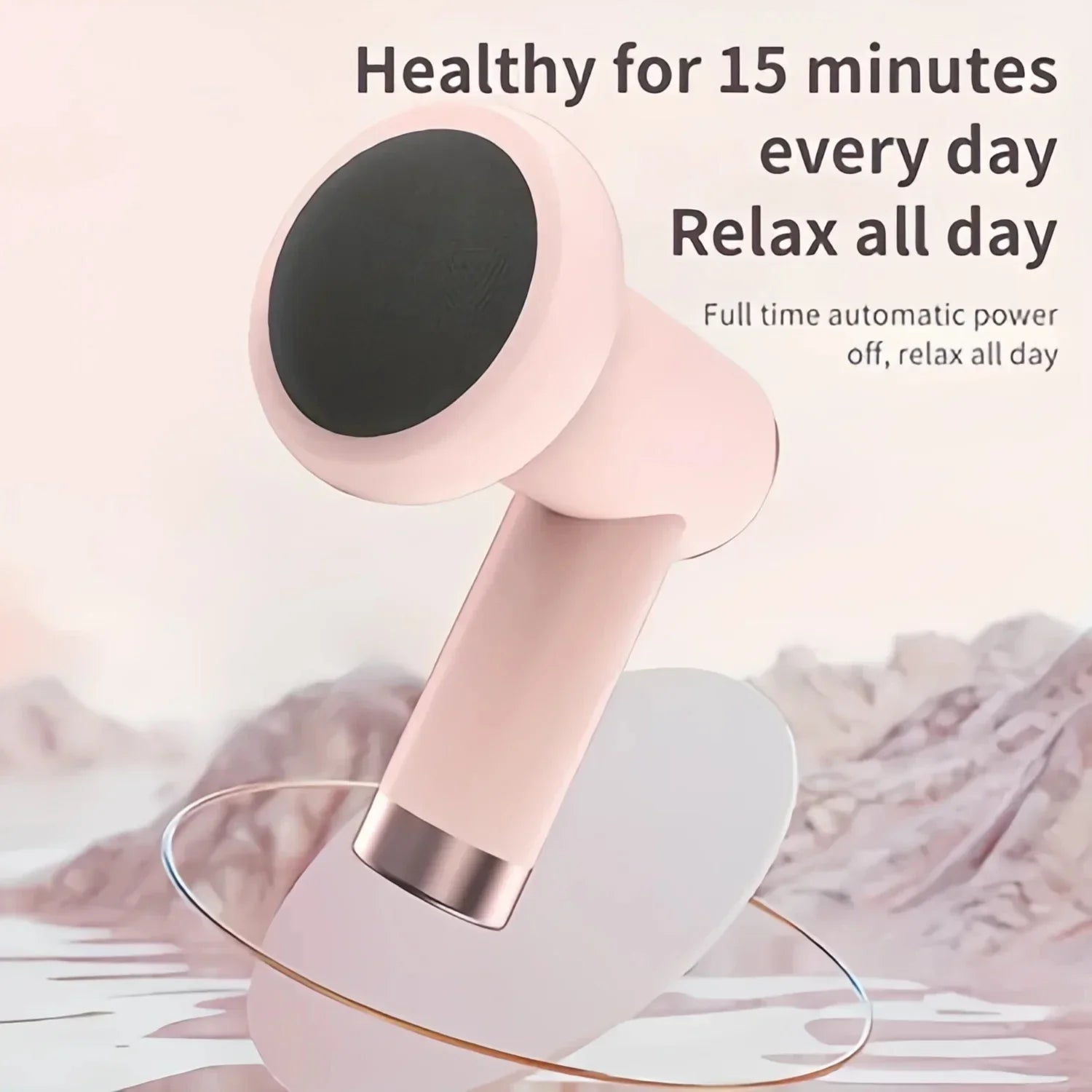 Wireless Handheld Body Massager Cordless Charging Pink-3