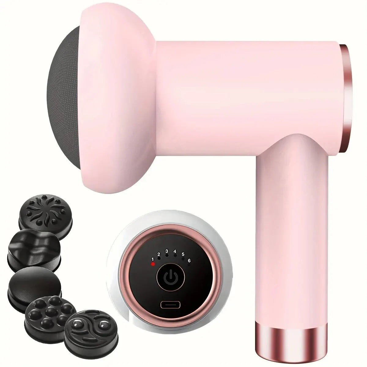 Wireless Handheld Body Massager Cordless Charging Pink-0