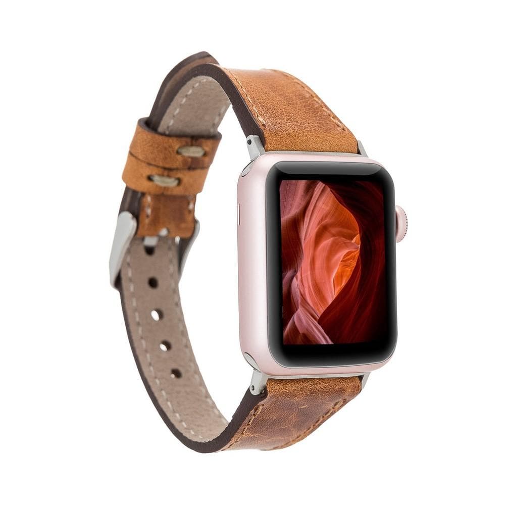 Leather Apple Watch Bands - Clasic Slim Style-8
