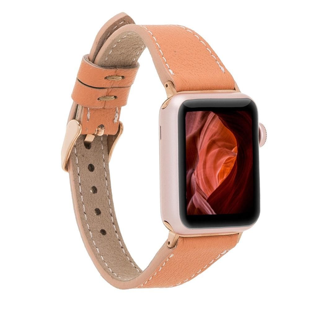Leather Apple Watch Bands - Clasic Slim Style-11