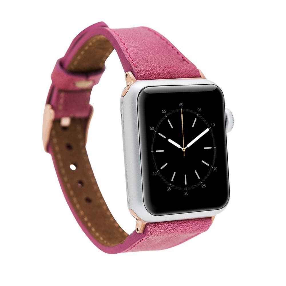 Leather Apple Watch Bands - Clasic Slim Style-12